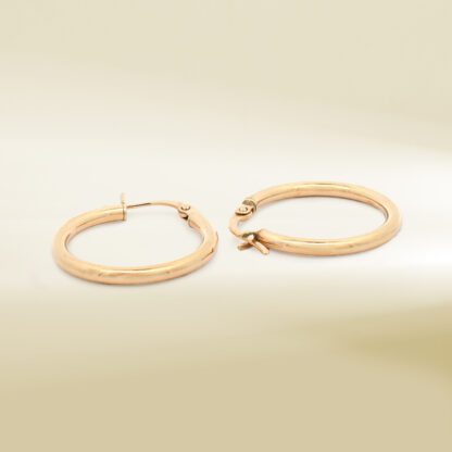 18K Yellow Gold Hoop Earrings - Image 3