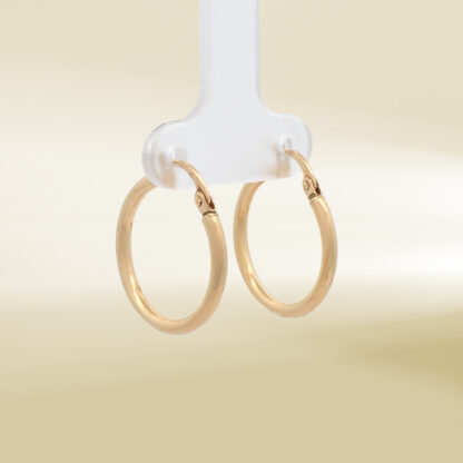 18K Yellow Gold Hoop Earrings - Image 4