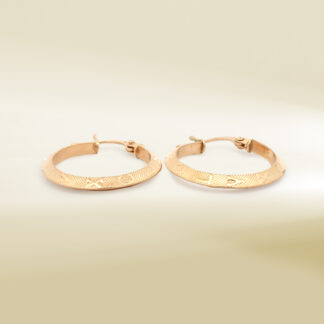 18K Yellow Gold Hoop Earrings