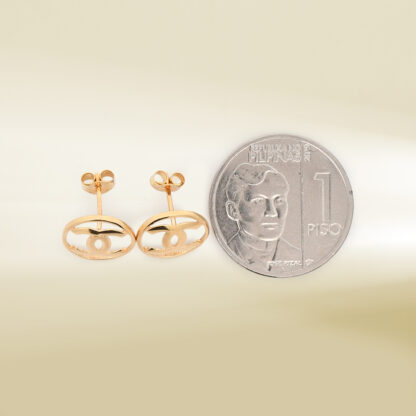 18K Yellow Gold Brand-Inspired Earrings - Image 2