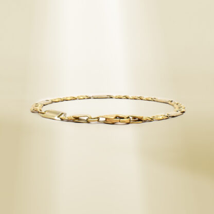 18K Yellow Gold Figaro Chain Bracelet