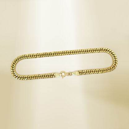 18K Yellow Gold Curb Chain Bracelet - Image 3