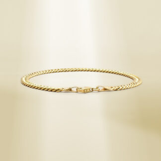 18K Yellow Gold Curb Chain Bracelet