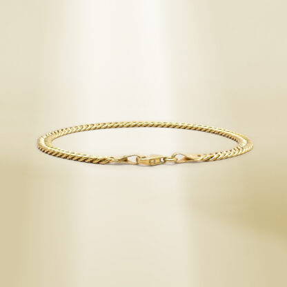 18K Yellow Gold Curb Chain Bracelet