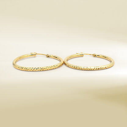 18K Yellow Gold Hoop Earrings