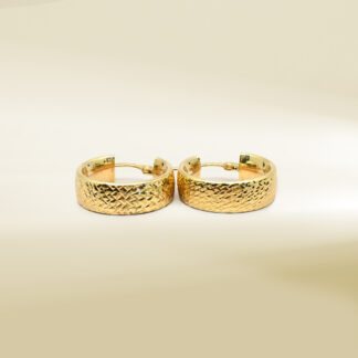 18K Yellow Gold Hoop Earrings