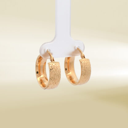 18K Yellow Gold Hoop Earrings - Image 4