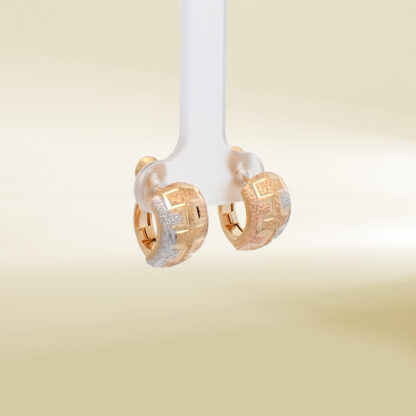 18K Tri-Color Earrings - Image 4