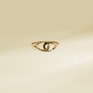 18K Yellow Gold Infinity Design Ladies' Ring
