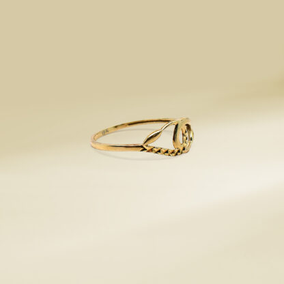 18K Yellow Gold Infinity Design Ladies' Ring - Image 2