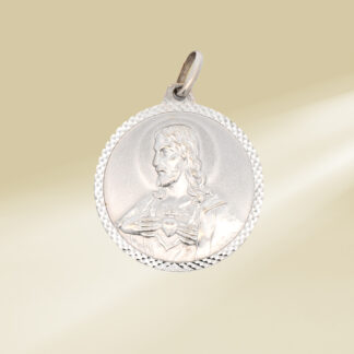 14K White Gold Christ Pendant