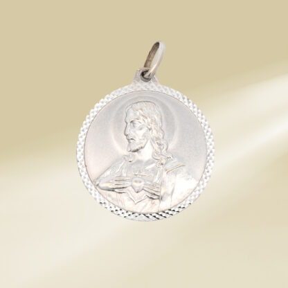 14K White Gold Christ Pendant