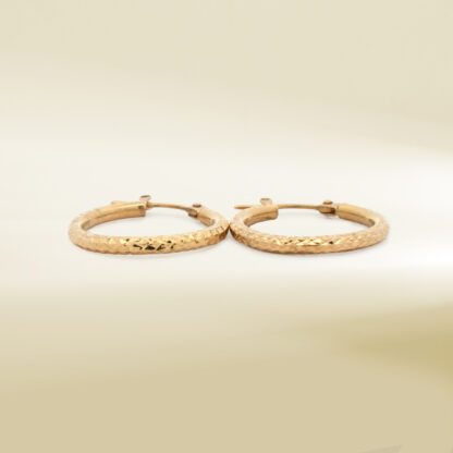 18K Yellow Gold Hoop Earrings