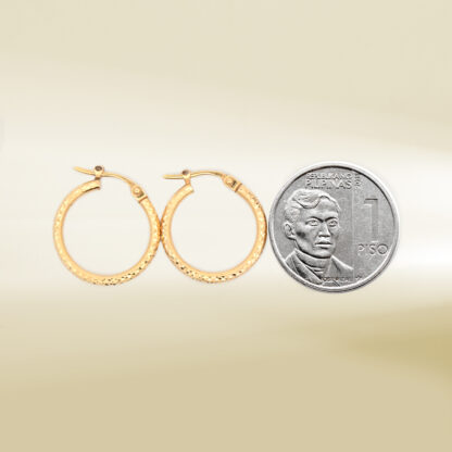 18K Yellow Gold Hoop Earrings - Image 2