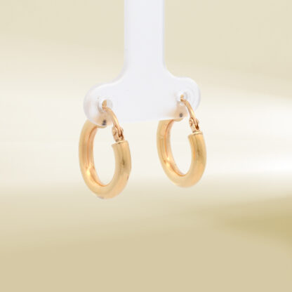 18K Yellow Gold Hoop Earrings - Image 4