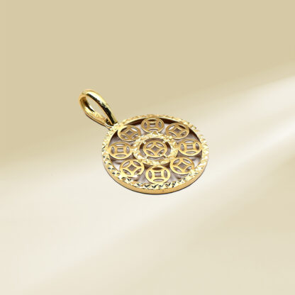 18K Yellow Gold Money Catcher Pendant - Image 3