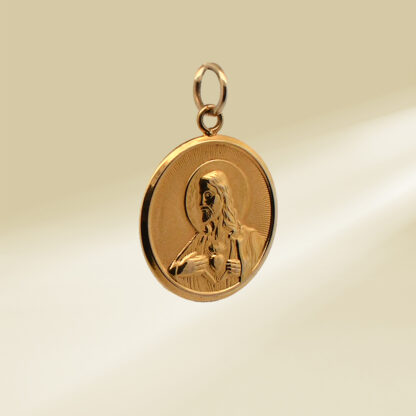 18K Yellow Gold Reversible Religious Pendant - Image 4