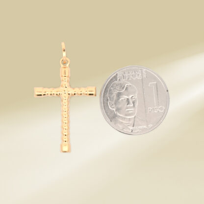 18K Yellow Gold Cross Pendant - Image 2