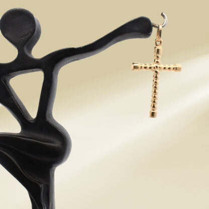18K Yellow Gold Cross Pendant - Image 4