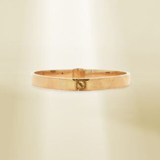 18K Yellow Gold Brand-Inspired Screw Type Bangle
