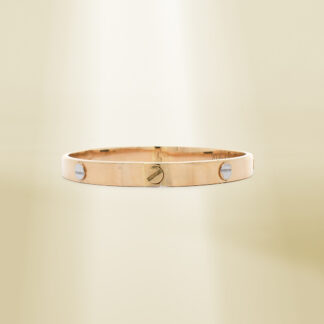 18K Two-Tone Brand-Inspired Screw Type Bangle