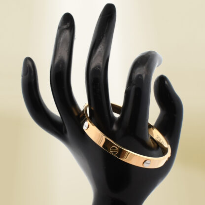 18K Two-Tone Brand-Inspired Screw Type Bangle - Image 4