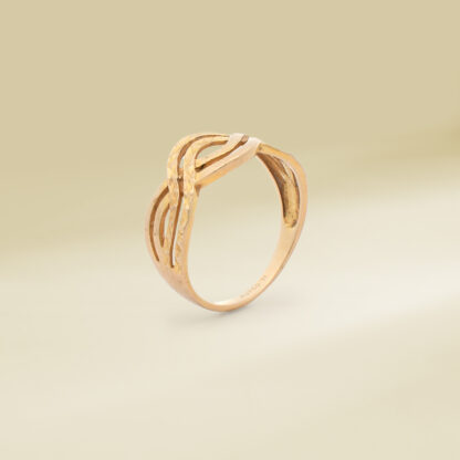 18K Yellow Gold Infinity Design Ladies' Ring - Image 3