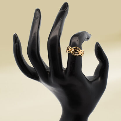 18K Yellow Gold Infinity Design Ladies' Ring - Image 4