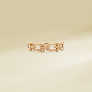 18K Yellow Gold Brand-Inspired Ladies' Ring