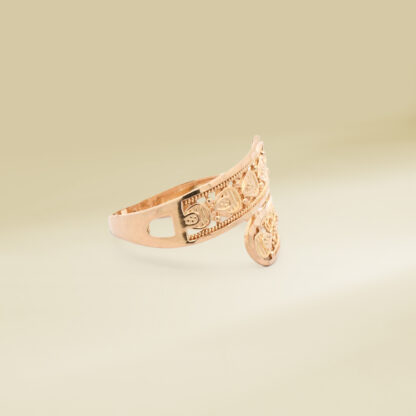 18K Yellow Gold Overlap Band Ladies' Ring - Image 2