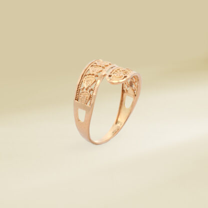 18K Yellow Gold Overlap Band Ladies' Ring - Image 3