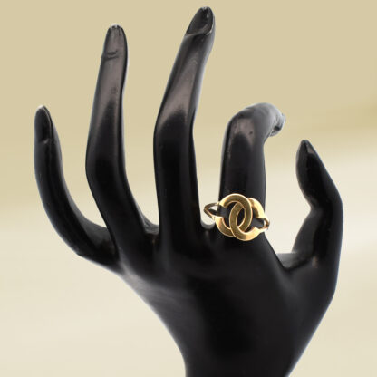 18K Yellow Gold Brand-Inspired Ladies' Ring - Image 4