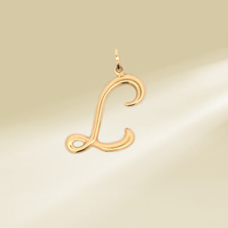 18K Yellow Gold Initial Pendant