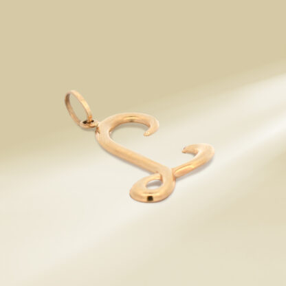 18K Yellow Gold Initial Pendant - Image 3