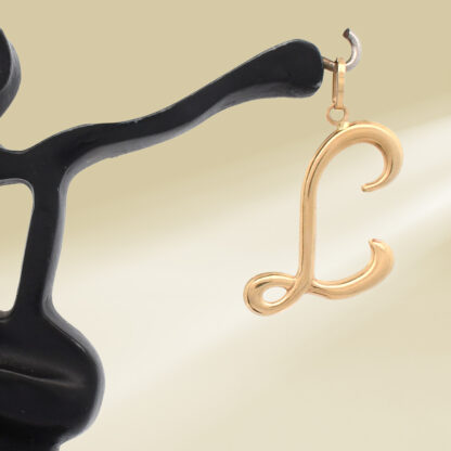 18K Yellow Gold Initial Pendant - Image 4