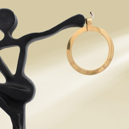 18K Yellow Gold Brand-Inspired Pendant - Image 4