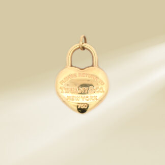 18K Yellow Gold Brand-Inspired Heart Shape Pendant