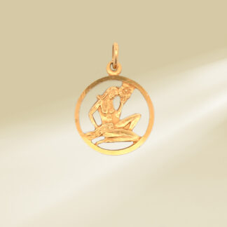 18K Yellow Gold Virgo Pendant