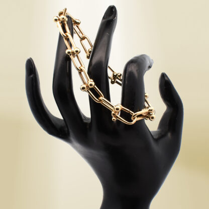 18K Yellow Gold Brand-Inspired Bracelet - Image 4