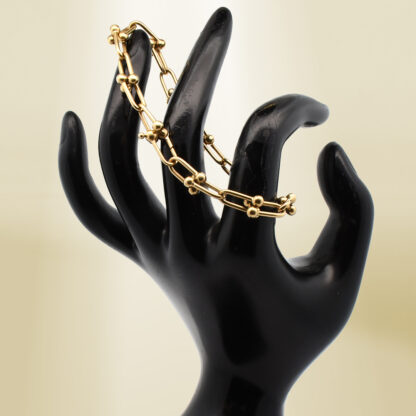 18K Yellow Gold Brand-Inspired Bracelet - Image 4