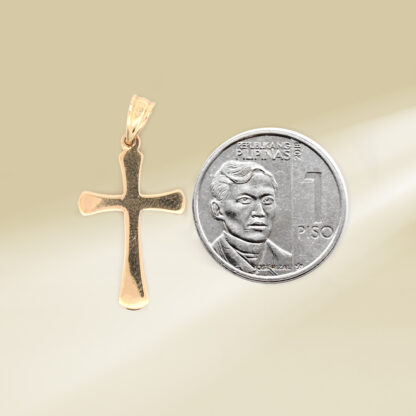 14K Yellow Gold Cross Pendant - Image 2