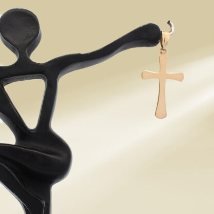 14K Yellow Gold Cross Pendant - Image 4