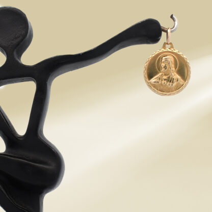 14K Yellow Gold Christ Pendant - Image 4