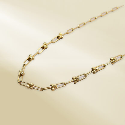 18K Yellow Gold Brand-Inspired Necklace - Image 4
