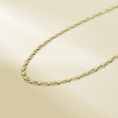 18K Yellow Gold Brand-Inspired Necklace - Image 4