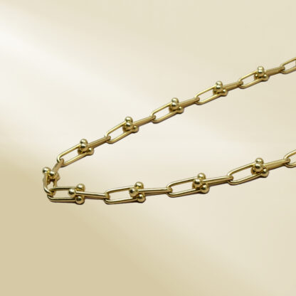 18K Yellow Gold Brand-Inspired Necklace - Image 2