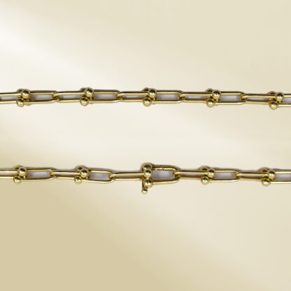 18K Yellow Gold Brand-Inspired Necklace - Image 3