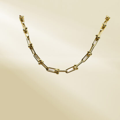18K Yellow Gold Brand-Inspired Necklace - Image 4