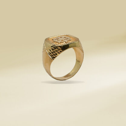 18K Yellow Gold Steering Wheel Gents' Ring - Image 2