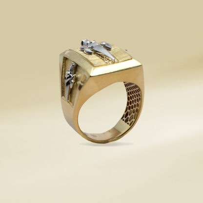 18K Two-Tone Sword Gents' Ring - Image 3